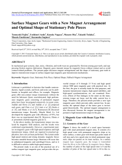 Surface Magnet Gears with a New Magnet Arrangement and