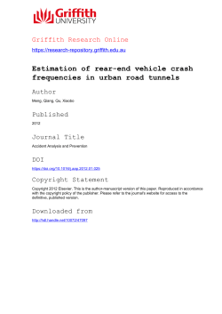 Estimation of rear-end vehicle crash frequencies in urban