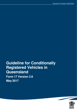 Guideline for conditionally registered vehicles, form 17