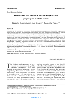 Short Communication The relation between endometrial thickness