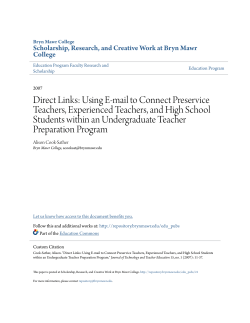 Direct Links: Using E-mail to Connect Preservice Teachers