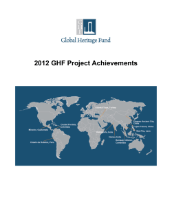2012 GHF Project Achievements