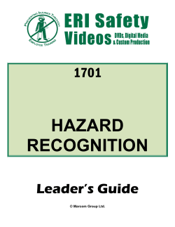 HAZARD RECOGNITION - ERI Safety Videos