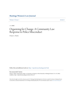 A Community Law Response to Police Misconduct