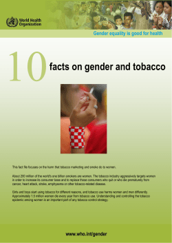 facts on gender and tobacco