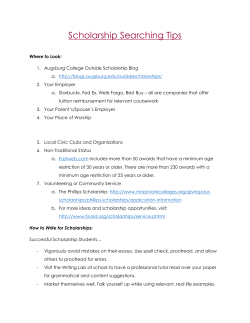 Scholarship Searching Tips