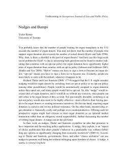 Nudges and Bumps