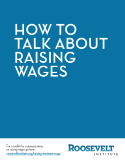 Raising Wages and Economy Boosting Jobs