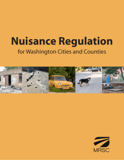 Nuisance Regulation