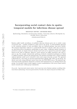 Incorporating social contact data in spatio