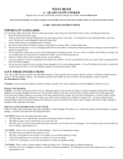 CARE AND USE INSTRUCTIONS