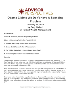 Obama Claims We Don`t Have A Spending Problem