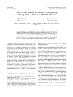 Stressors and Child and Adolescent