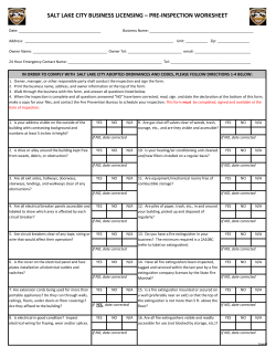 salt lake city business licensing &ndash; pre-inspection