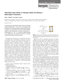 Alkali Metal Cation Effects on Hydrogen Uptake