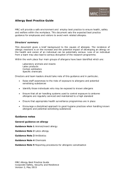 Allergy Best Practice Guide