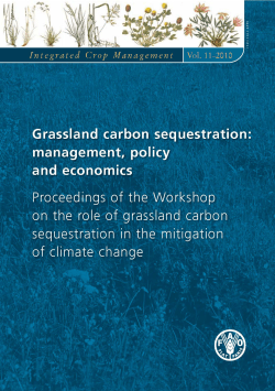 Grassland carbon sequestration - Food and Agriculture Organization