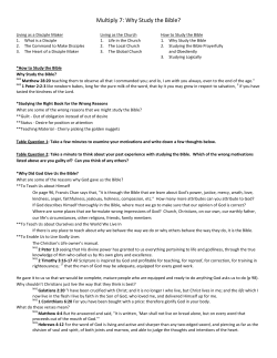 Multiply 7: Why Study the Bible?
