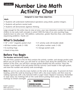 Number Line Math Activity Chart