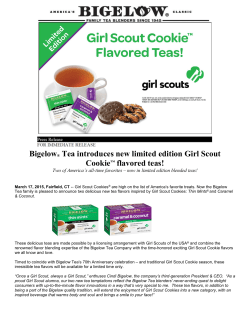 Bigelow® Tea introduces new limited edition Girl Scout Cookie