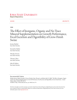 The Effect of Inorganic, Organic and No Trace Mineral