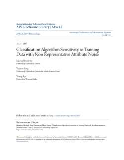 Classification Algorithm Sensitivity to Training Data with Non