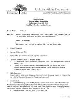 Richard Williams- Chair of the Thousand Oaks Arts Festival