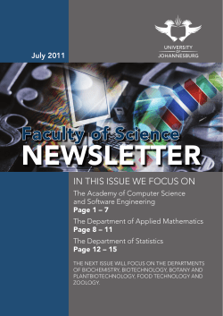 Newsletter July 2011 Academy of Computer Science Applied
