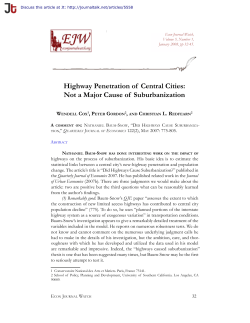 Highway Penetration of Central Cities: Not a Major Cause of