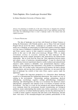 Terra Sapiens - Paleolithic Continuity Paradigm