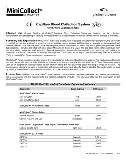 Capillary Blood Collection System - Greiner Bio-One
