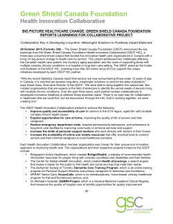 Green Shield Canada Foundation Health Innovation Collaborative