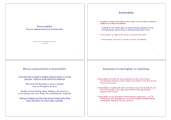 Extremophiles - INAF-OAT Trieste Users site
