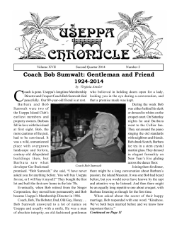 Coach Bob Sumwalt: Gentleman and Friend