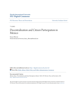 Decentralization and Citizen Participation in Mexico
