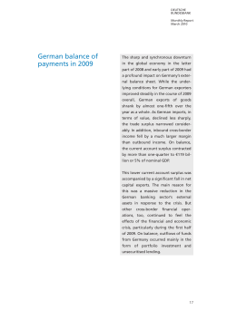 German balance of payments in 2009 - March 2010