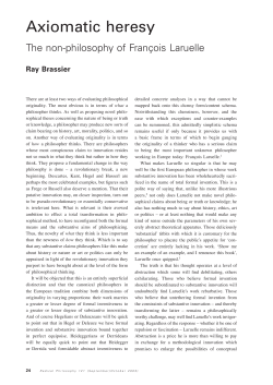 Axiomatic heresy - Middlesex University Research Repository