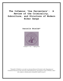 The Infamous `One Percenters` - Center on Juvenile and Criminal