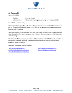 AP Calculus BC - The Steward School