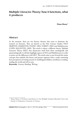 Multiple Literacies Theory: how it functions, what it produces
