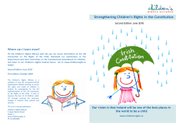 Strengthening Children`s Rights in the Constitution