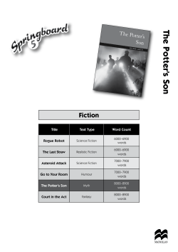 The Potter`s Son Teacher Notes