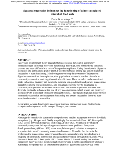 Seasonal succession influences the functioning of a host