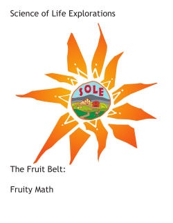 Science of Life Explorations: Fruity Math