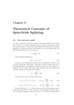 Theoretical Concepts of Spin-Orbit Splitting - diss.fu