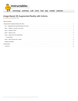 Instructables.com - Image-Based 3D Augmented Reality with Vuforia