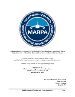 March 21, 2014 MARPA files comments regarding PS-ANE-33.3