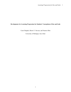 Development of a Learning Progression for Students` Conceptions
