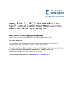 TABLE OF CONTENTS - Nottingham ePrints