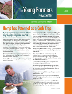 Hemp has Potential as a Cash Crop
